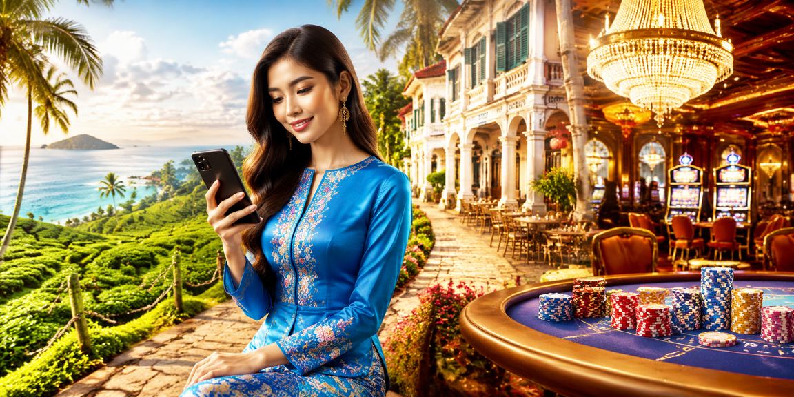 Pengguna xc40 di Ipoh dalam pakaian baju kurung menikmati pengalaman deposit dan permainan dalam talian Malaysia